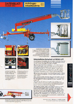 Nacele telescopice montate pe trailer Denka-Lift - Rothlehner 2500 DK 3 MK 25