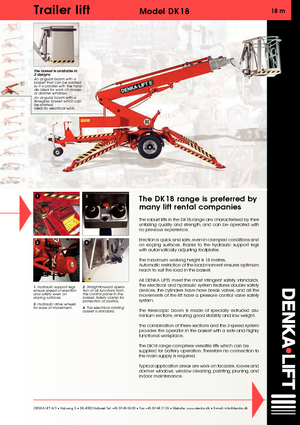 Nacele telescopice montate pe trailer Denka-Lift - Rothlehner DK 18