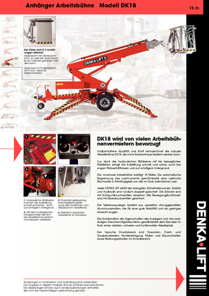 Nacele telescopice montate pe trailer Denka-Lift - Rothlehner DK 18