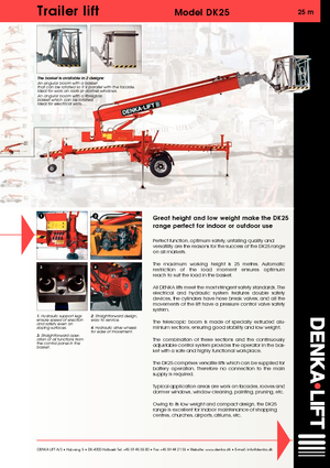Nacele telescopice montate pe trailer Denka-Lift - Rothlehner DK 25