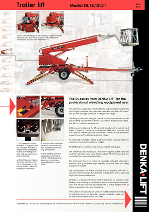 Nacele telescopice montate pe trailer Denka-Lift - Rothlehner DL 18 