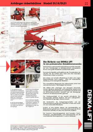 Nacele telescopice montate pe trailer Denka-Lift - Rothlehner DL 18 