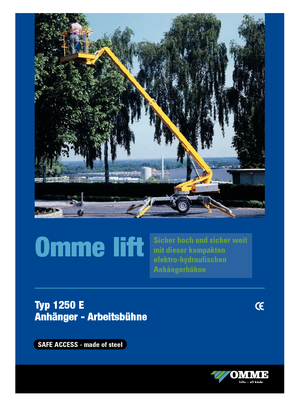 Nacele telescopice montate pe trailer OMMELIFT Omme 1250 EBZ