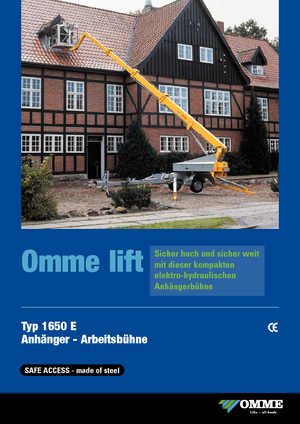 Nacele telescopice montate pe trailer OMMELIFT Omme 1650EB
