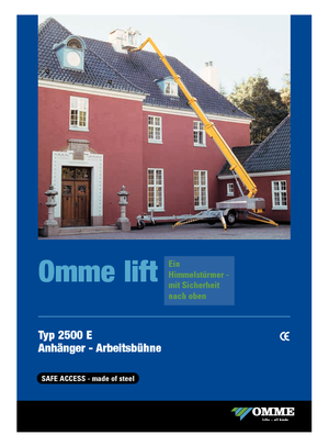 Nacele telescopice montate pe trailer OMMELIFT Omme 2500EBB