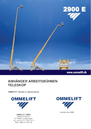 Nacele telescopice montate pe trailer OMMELIFT 2900 E