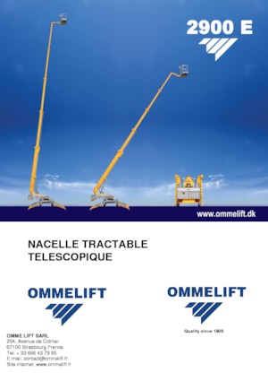 Nacele telescopice montate pe trailer OMMELIFT 2900 E