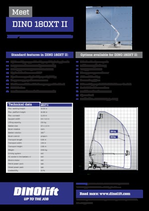 Nacele telescopice montate pe trailer Dino Lift Dino 180XT II