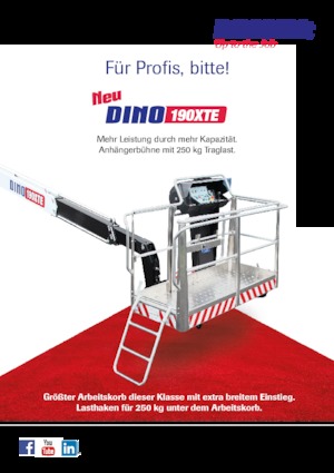 Nacele cu braț articulat montate pe camion Dino Lift Dino 190XTE