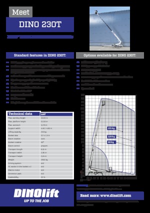Nacele telescopice montate pe trailer Dino Lift Dino 230T
