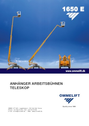 Nacele telescopice montate pe trailer OMMELIFT Omme 1300EB