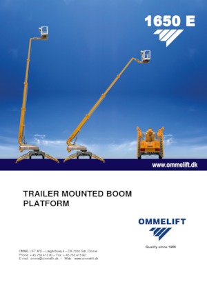 Nacele telescopice montate pe trailer OMMELIFT Omme 1300EB
