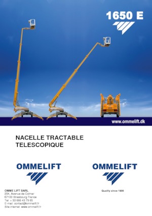 Nacele telescopice montate pe trailer OMMELIFT Omme 1300EB