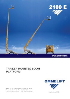 Nacele telescopice montate pe trailer OMMELIFT Omme 2100EB