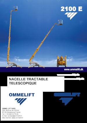 Nacele telescopice montate pe trailer OMMELIFT Omme 2100EB