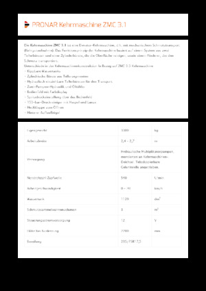 Măturători stradale montate pe trailer Pronar ZMC 3.1