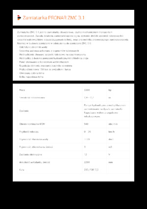 Măturători stradale montate pe trailer Pronar ZMC 3.1