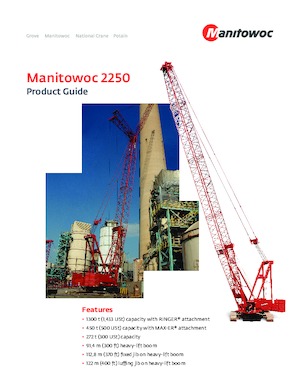 Macarale pe șenile - braț cu zăbrele Manitowoc 2250 T