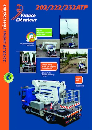 Nacele telescopice montate pe camion France Elévateur 232 ATP