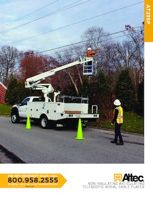 Nacele cu braț articulat montate pe trailer Altec AT235P