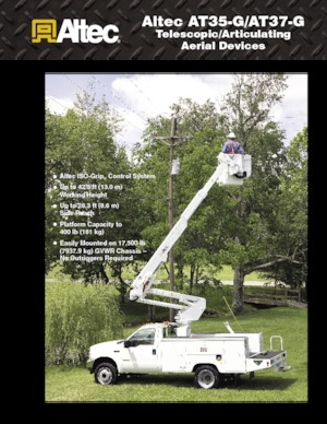 Nacele cu braț articulat montate pe trailer Altec AT35G