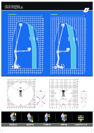 Nacele cu braț articulat montate pe trailer Socage DA 424 forSte