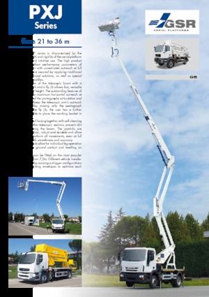 Nacele cu braț articulat montate pe trailer GSR E360PXJ 