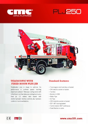Nacele cu braț articulat montate pe trailer CMC PLJ250