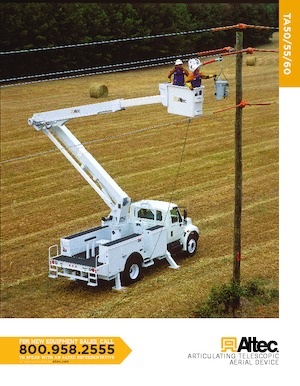 Nacele cu braț articulat montate pe trailer Altec TA55
