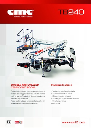 Nacele cu braț articulat montate pe trailer CMC TB240