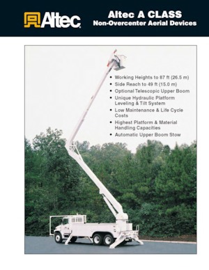Nacele cu braț articulat montate pe trailer Altec A65