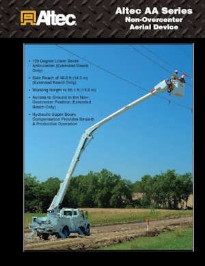 Nacele cu braț articulat montate pe trailer Altec AA55