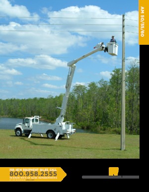 Nacele cu braț articulat montate pe trailer Altec AM50