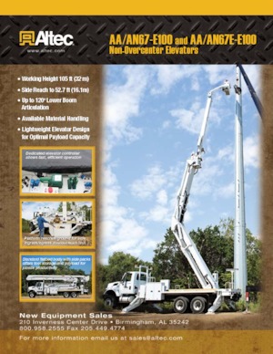 Nacele cu braț articulat montate pe trailer Altec AN67E-E100