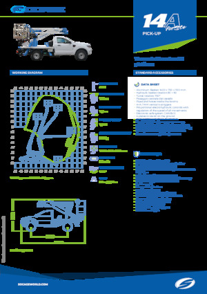 Nacele cu braț articulat montate pe camion Socage forSte 14 A
