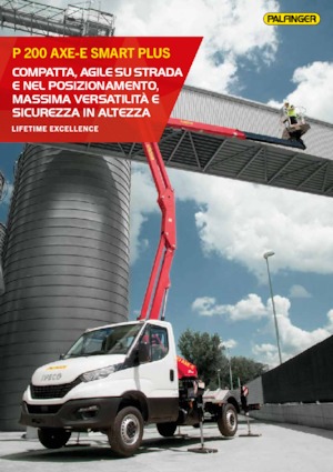 Nacele cu braț articulat montate pe trailer Palfinger P 200 AXE+