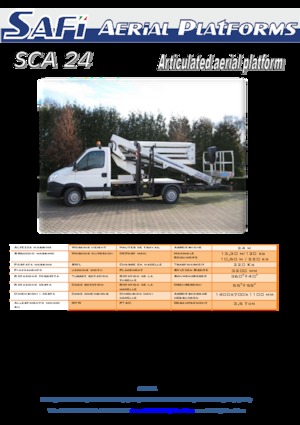 Nacele cu braț articulat montate pe camion Safi SCA 24 HE 