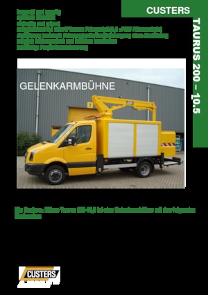 Nacele cu braț articulat montate pe trailer Custers Taurus 200-10.5