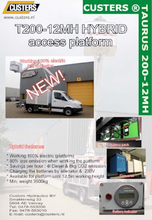 Nacele cu braț articulat montate pe trailer Custers Taurus 230-12MH