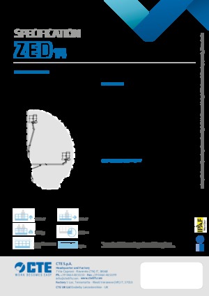 Nacele cu braț articulat montate pe trailer CTE ZED 14