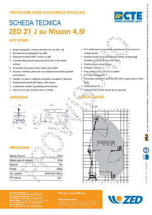 Nacele cu braț articulat montate pe trailer CTE ZED 21 J