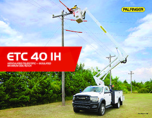 Nacele cu braț articulat montate pe camion Palfinger ETC 40 IH