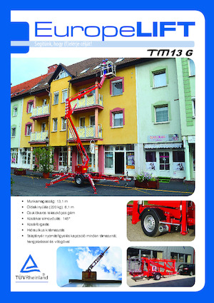 Nacele cu braț articulat montate pe camion EuropeLift TM 13 G