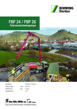 Pompe de beton montate pe camion SCHWING-Stetter FBP 24