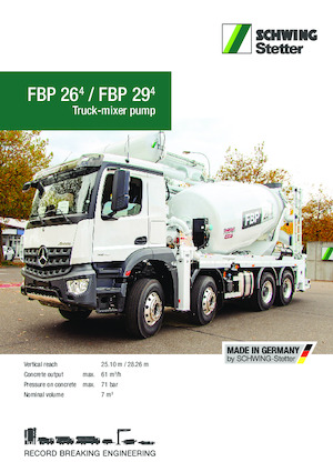Pompe de beton montate pe camion SCHWING-Stetter FBP 29-4