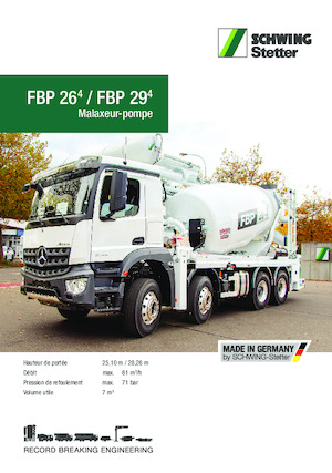 Pompe de beton montate pe camion SCHWING-Stetter FBP 29-4