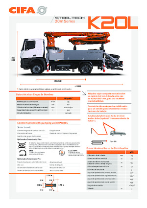 Pompe de beton montate pe camion CIFA K20L 