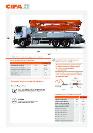 Pompe de beton montate pe camion CIFA K30L 