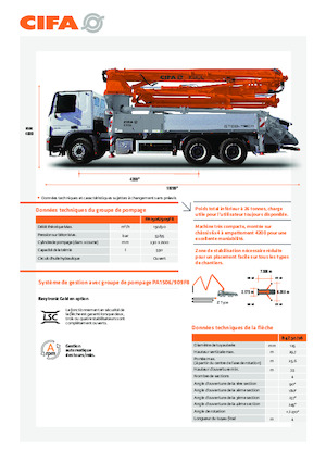 Pompe de beton montate pe camion CIFA K30L 