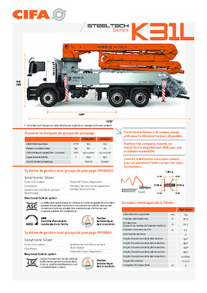 Pompe de beton montate pe camion CIFA K31L